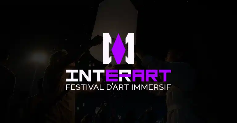 Création de l'identité visuelle, site web et affiches de publicité pour le festival d'art immersif Interart
